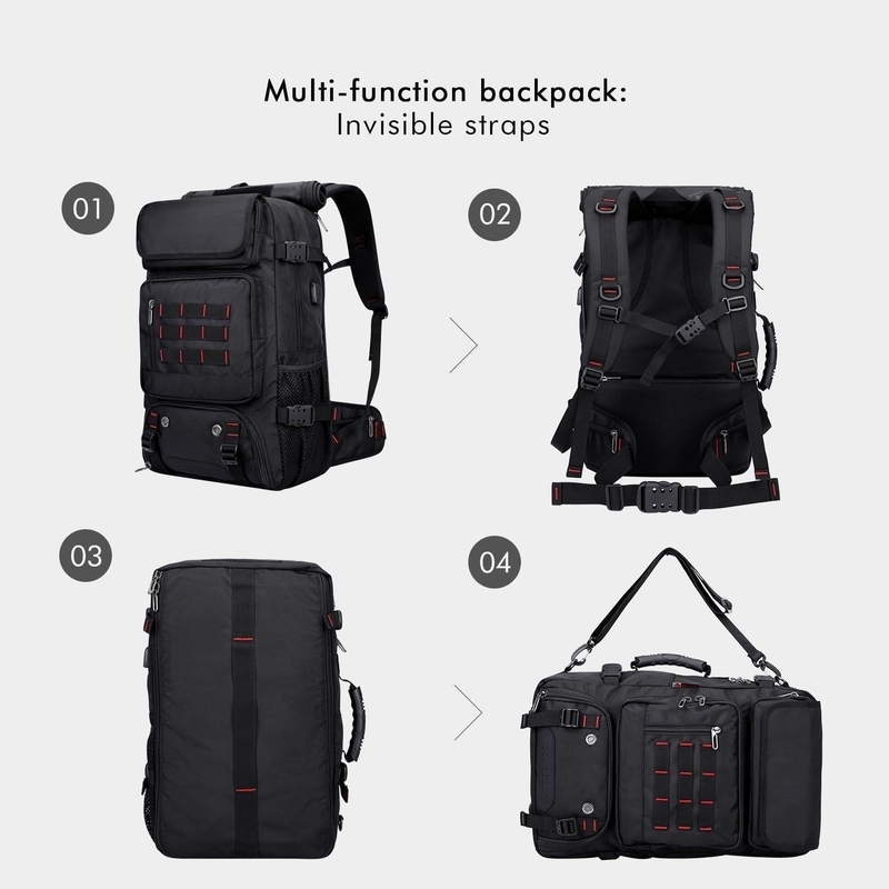 Bolsas de avião de cabine preto de grande capacidade de nylon personalizáveis para homens