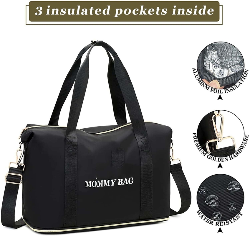 Bolsas de fraldas suaves e bonitas bolsas de garrafas pequenas isoladas para recém-nascidos personalizadas