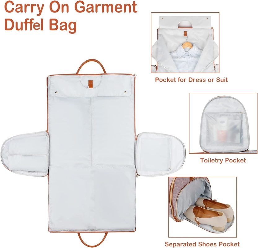 3 em 1 Waterproof dobrável Suíte Suspensão Suíte de fim de semana Carry On Custom Travel Garment Bag