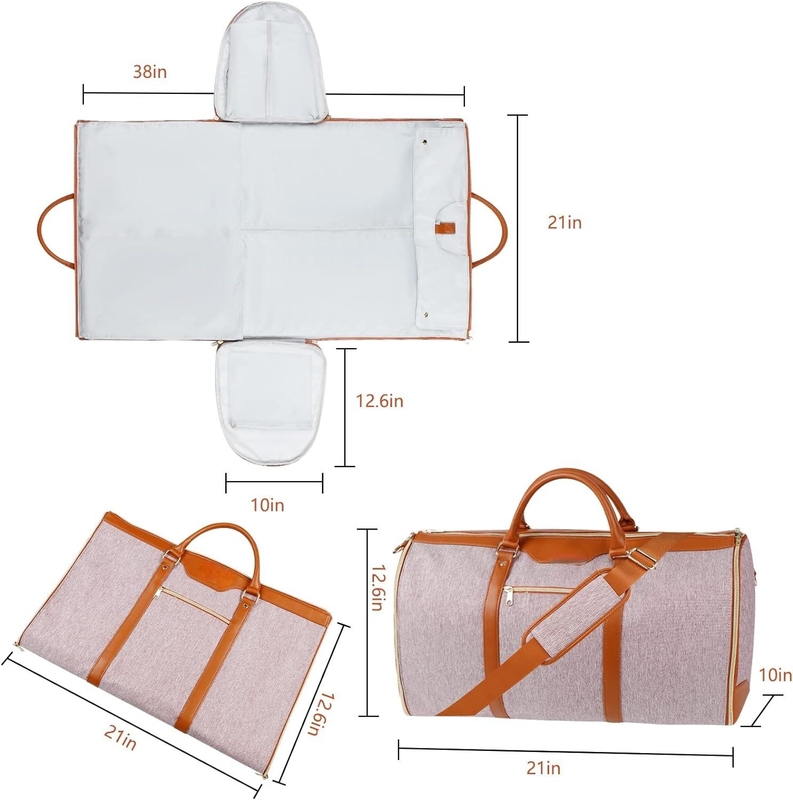 3 em 1 Waterproof dobrável Suíte Suspensão Suíte de fim de semana Carry On Custom Travel Garment Bag