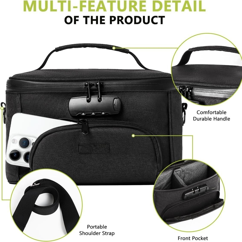 Saco de viagem portátil à prova de cheiro personalizado com fechadura combinada