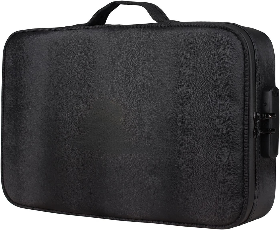 Cores pretas Armazenamento de grande capacidade impermeável de viagem personalizada Saco à prova de cheiro com fechadura