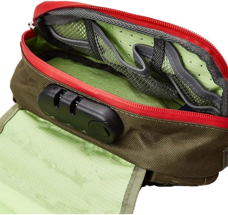 Saco de viagem à prova de odor de fibra de carbono ativada de cor verde com fechadura para homens mulheres