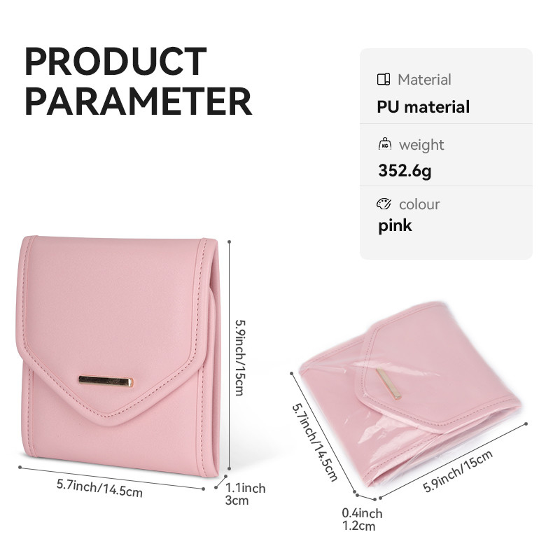 Saco de colagem de jóias dobrável Mini organizador de viagens Saco de rol de jóias 14,5x3x15cm