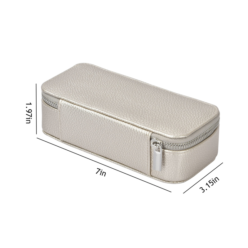 Maquiagem Bolsos de Jóias Caixa PU Couro de Viagem Portátil 7x3.15x1.97