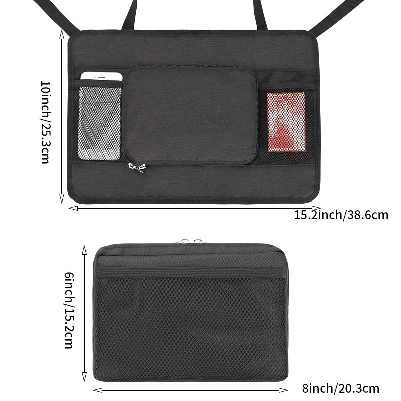 Saco de rede para organizador de carros Sacos de bolso Porta-bolso de bolso Assento traseiro 15.2x10
