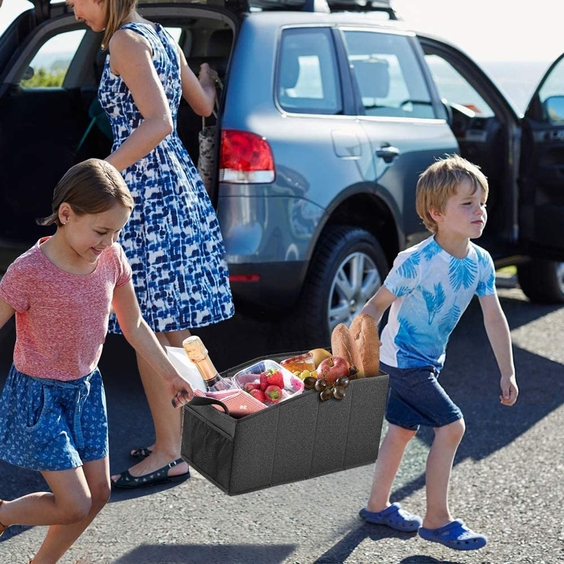 Sacos organizadores de carros de compras grandes Mercadorias Sento traseiro dianteiro dobrável Caminhão 19X10X10