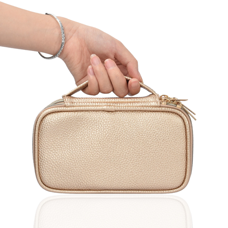 OEM 2 camadas Bolsa de Jóias de Armazenamento Bolsas Organizador Bolsa Brinco Bolsa de Viagem 7x2.4x3.9