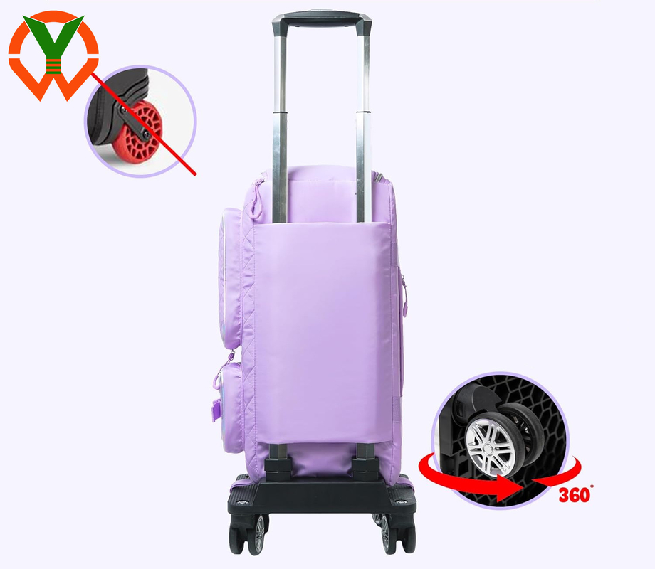 Saco de moda feminino com rodas Saco de noite com compartimento de calçado para viagens