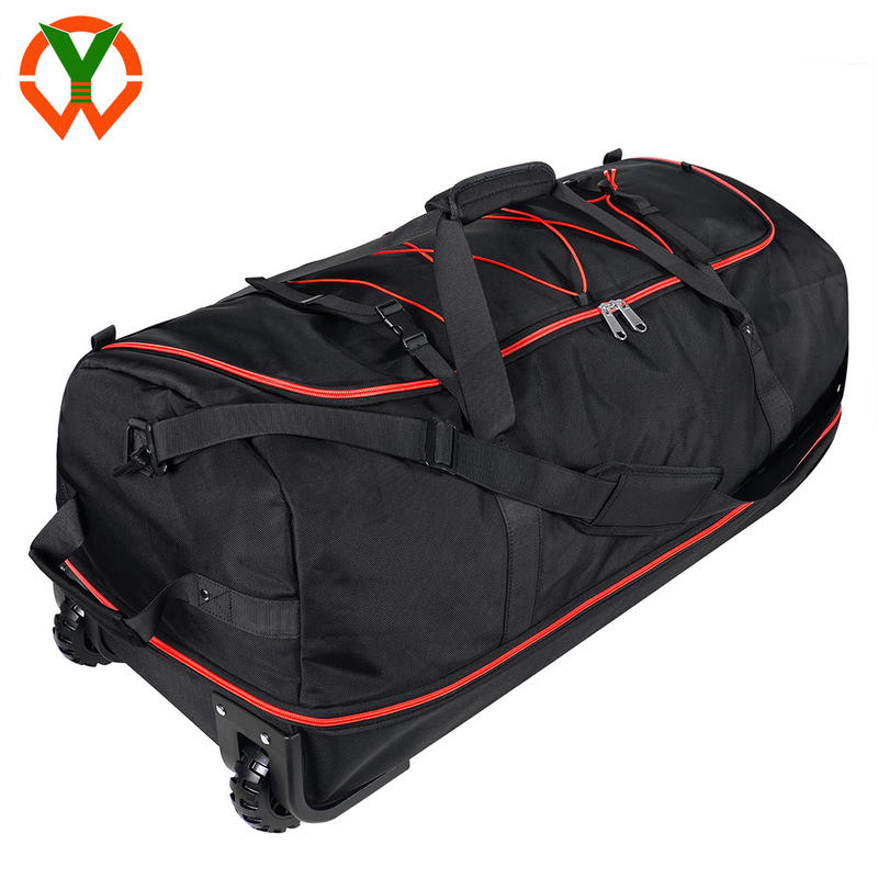 120L/140L Roda de borracha dupla de viagem dobrável Saco de duffel e vários bolsos e compartimentos